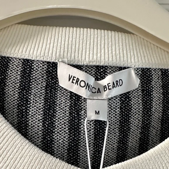 Veronica Beard Black and White Striped Vest - Picture 2 of 5
